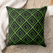 Green Geo Black Kissen (Decke)
