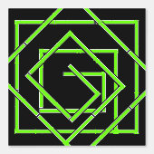 Green Geo Black Tapete (Vorderseite)