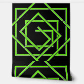 Green Geo Black Tapete (Abrollen)