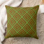 Green Geo Brown Kissen (Decke)