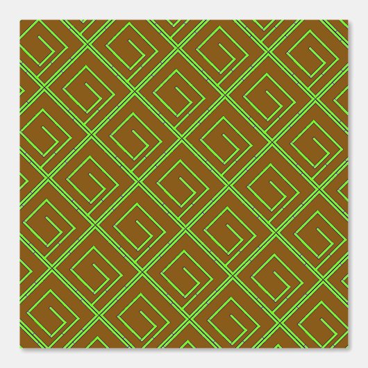 Green Geo Brown Tapete (Vorderseite)