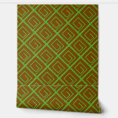 Green Geo Brown Tapete (Abrollen)