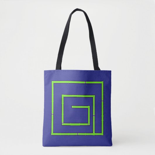 Green Geo Deep Blue Tasche (Vorderseite)