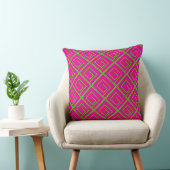 Green Geo Fuchsia Kissen (Stuhl )
