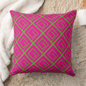 Green Geo Fuchsia Kissen (Decke)