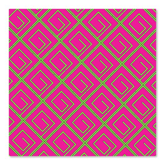 Green Geo Fuchsia Tapete (Vorderseite)