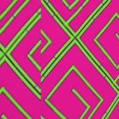 Green Geo Fuchsia Tapete (Naht)