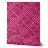Green Geo Fuchsia Tapete (Abrollen)