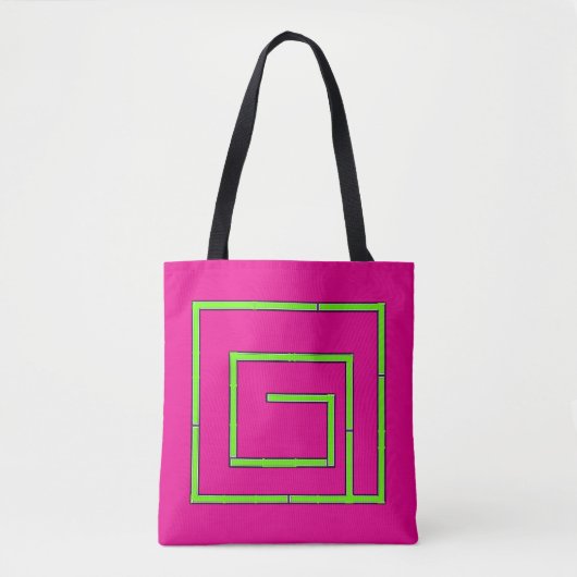 Green Geo Fuchsia Tasche (Vorderseite)