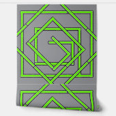Green Geo Gray Tapete (Abrollen)