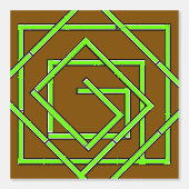 Green Geo Pale Brown Tapete (Vorderseite)