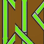 Green Geo Pale Brown Tapete (Naht)