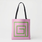 Green Geo Pink Tasche (Vorderseite)