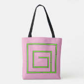 Green Geo Pink Tasche (Rückseite)