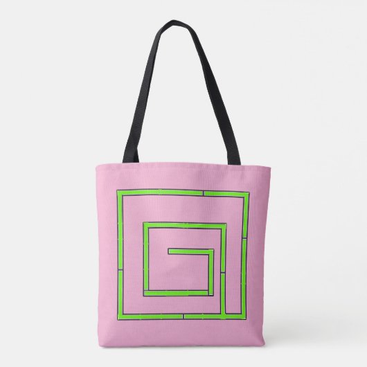 Green Geo Pink Tasche (Rückseite)