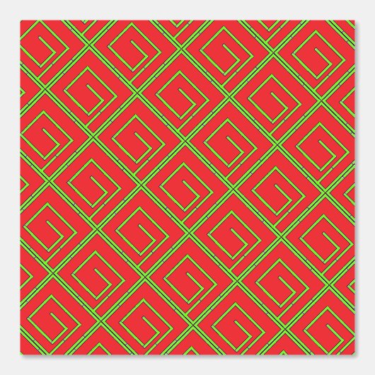 Green Geo Red Tapete (Vorderseite)
