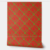 Green Geo Red Tapete (Abrollen)