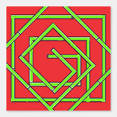 Green Geo Red Tapete (Vorderseite)