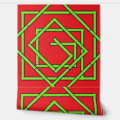 Green Geo Red Tapete (Abrollen)