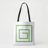 Green Geo White Tasche (Vorderseite)