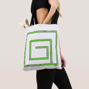 Green Geo White Tasche