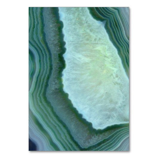 Green Geode Agate Empfang Unterkunft Tischnummer (Rückseite)