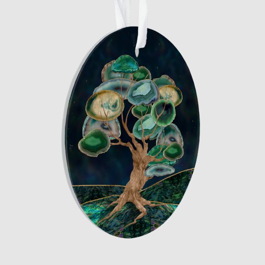Green Geodes Tree Ornament (Vorderseite)