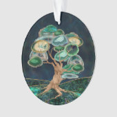 Green Geodes Tree Ornament (Vorderseite)