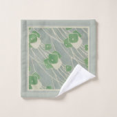 Green Geometric 1915 Hannah Borger Overbeck Badhandtuch Set (Waschlappen)