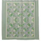 Green Geometric 1915 Hannah Borger Overbeck Duschvorhang (Vorderseite)