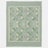 Green Geometric 1915 Hannah Borger Overbeck Fleecedecke (Vorderseite)