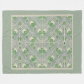 Green Geometric 1915 Hannah Borger Overbeck Fleecedecke (Vorderseite (Horizontal))