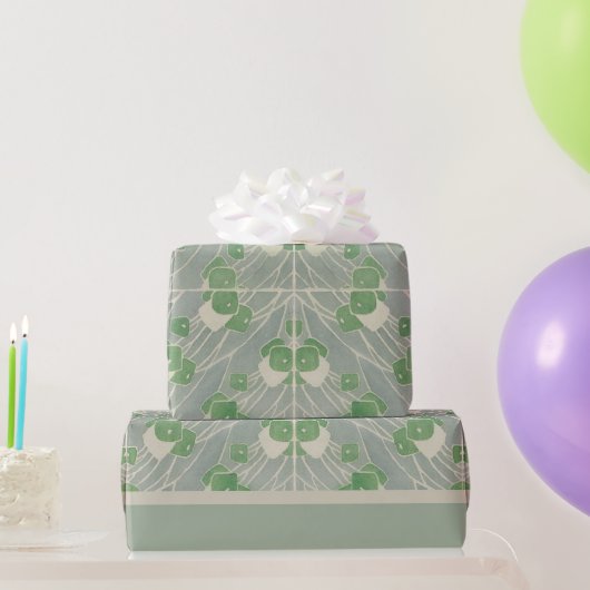 Green Geometric 1915 Hannah Borger Overbeck Geschenkpapier (Partygeschenke)