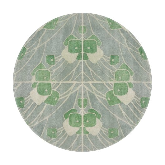 Green Geometric 1915 Hannah Borger Overbeck Schneidebrett (Vorderseite)