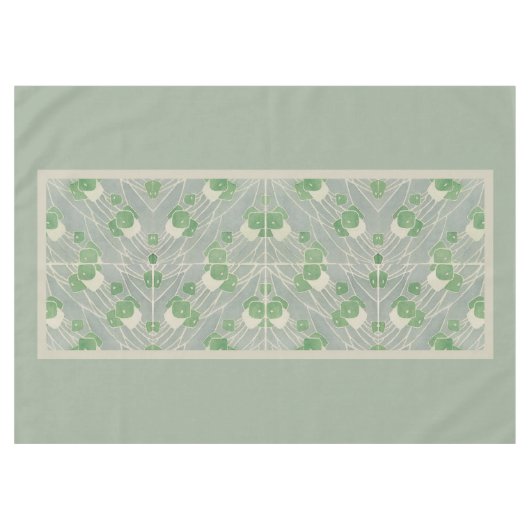 Green Geometric 1915 Hannah Borger Overbeck Tischdecke (Vorderseite (Horizontal))