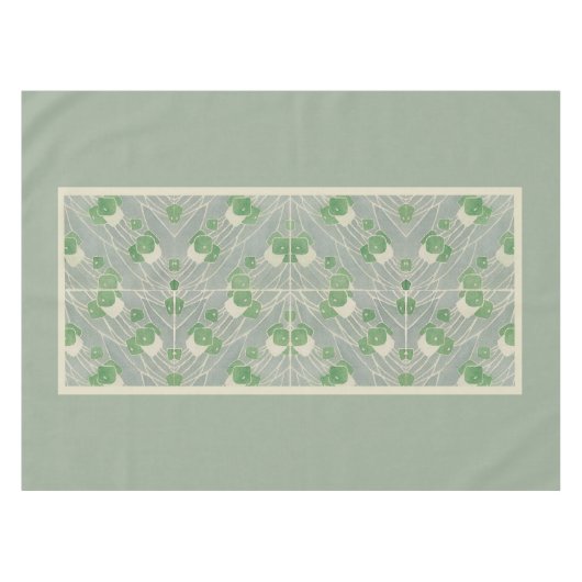 Green Geometric 1915 Hannah Borger Overbeck Tischdecke (Vorderseite (Horizontal))
