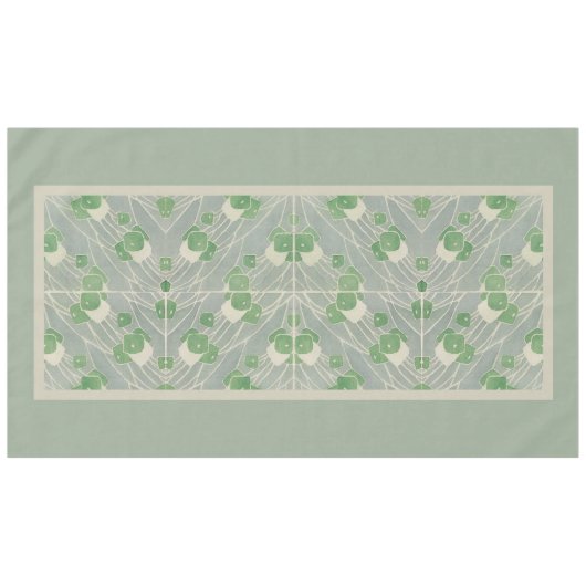 Green Geometric 1915 Hannah Borger Overbeck Tischdecke (Vorderseite (Horizontal))