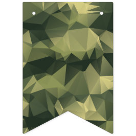 Green Geometric Camouflage. Camouflage Wimpelkette