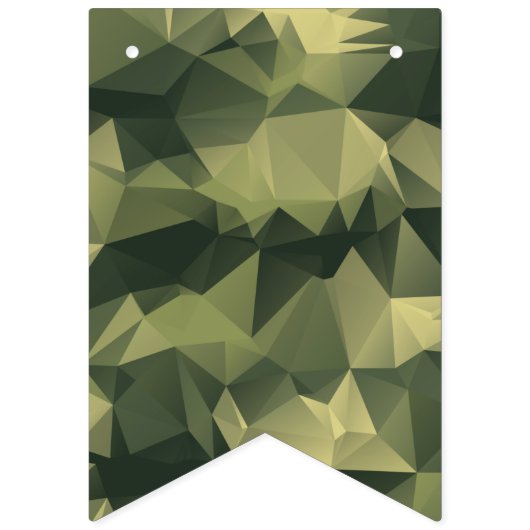 Green Geometric Camouflage. Camouflage Wimpelkette (Erste Fahne)
