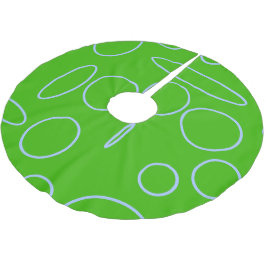 Green Geometric Circles Loops Weihnachtsbaumrock Polyester Weihnachtsbaumdecke