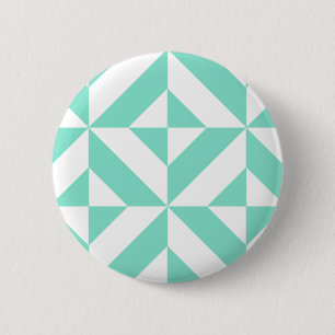 Green Geometric Deko Cube Muster Button