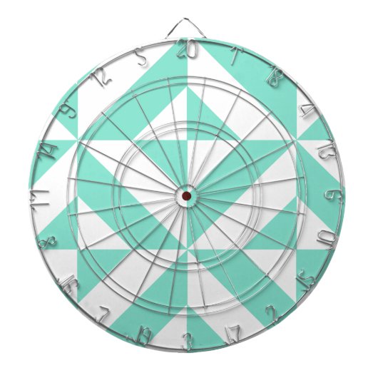 Green Geometric Deko Cube Muster Dartscheibe (vorne)