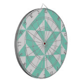 Green Geometric Deko Cube Muster Dartscheibe (Vorderseite Links)