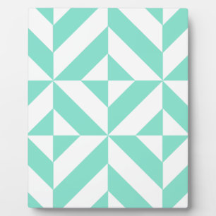 Green Geometric Deko Cube Muster Fotoplatte
