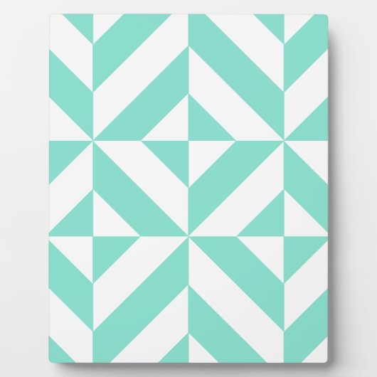 Green Geometric Deko Cube Muster Fotoplatte (Vorderseite)