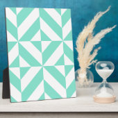 Green Geometric Deko Cube Muster Fotoplatte (Seite)