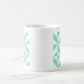 Green Geometric Deko Cube Muster Kaffeetasse (Mittel)