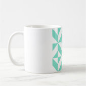 Green Geometric Deko Cube Muster Kaffeetasse (Links)