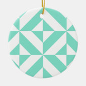 Green Geometric Deko Cube Muster Keramik Ornament (Vorne)