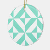 Green Geometric Deko Cube Muster Keramik Ornament (Links)